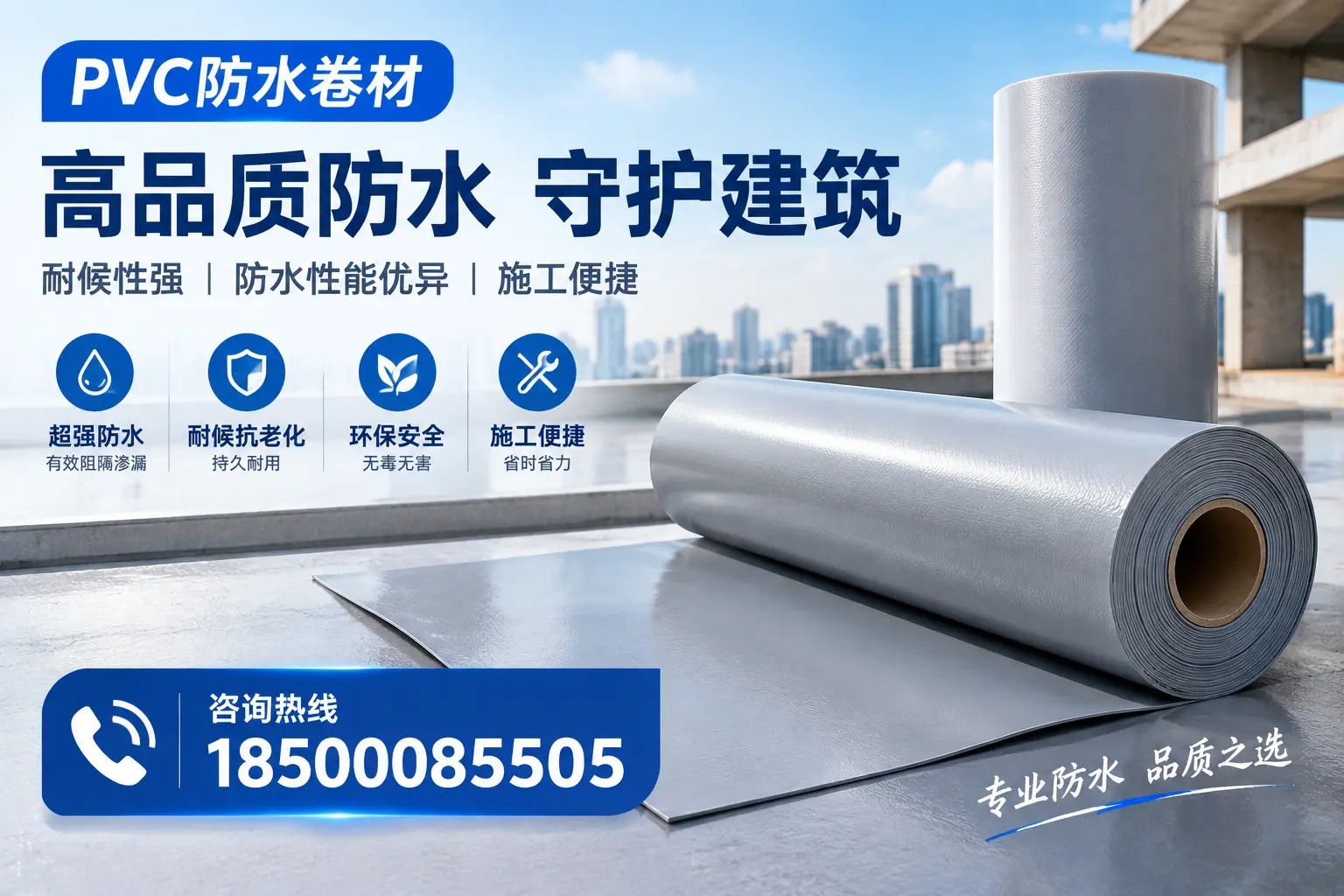 PVC防水卷材的防水效果评测，适合泸州的科学依据